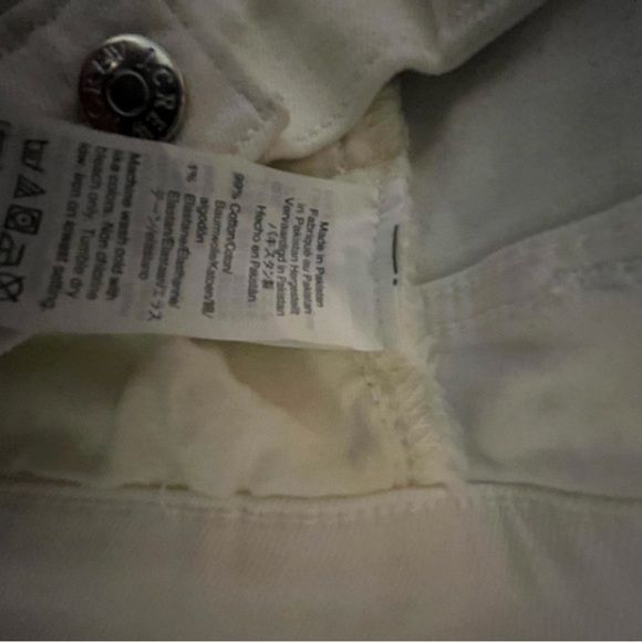 J. Crew White Jean Shorts with Distressed Hem - Picture 4 of 5